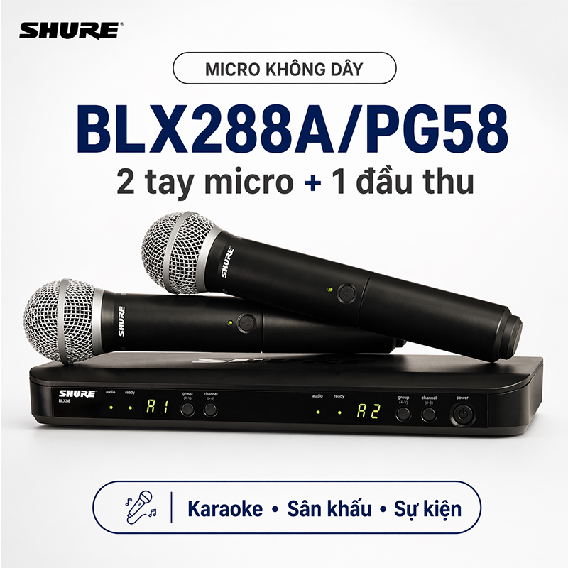 micro Shure BLX288A/PG58